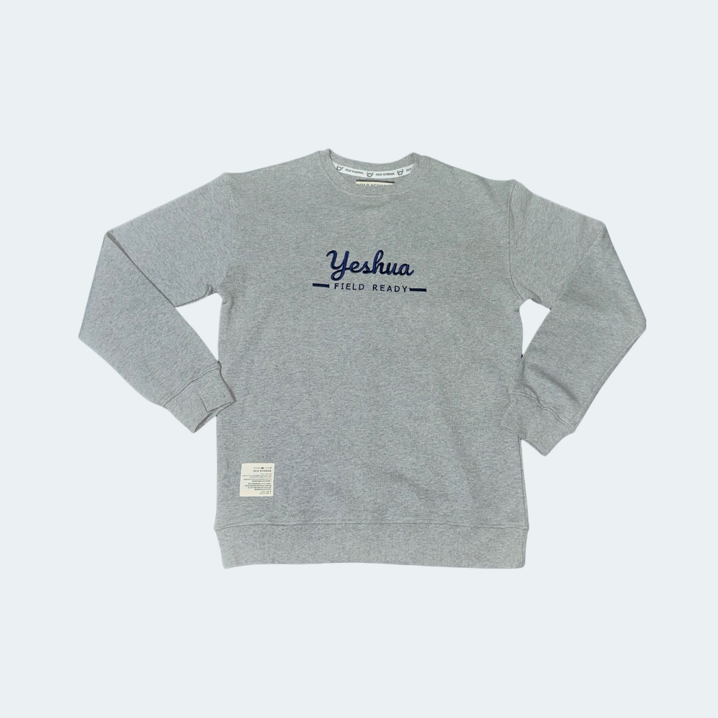 “Yeshua” Embroidered Premium Crew Neck – Grey