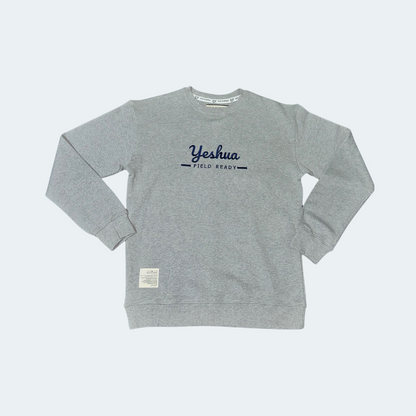 “Yeshua” Embroidered Premium Crew Neck – Grey