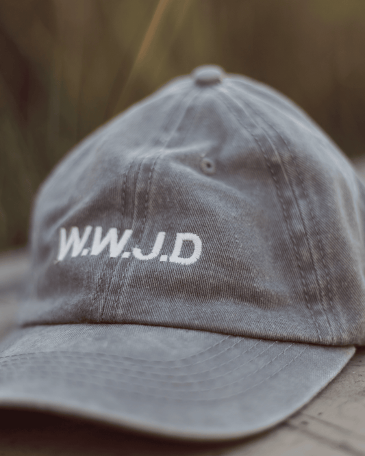 WWJD Embroidered Cap – Grey