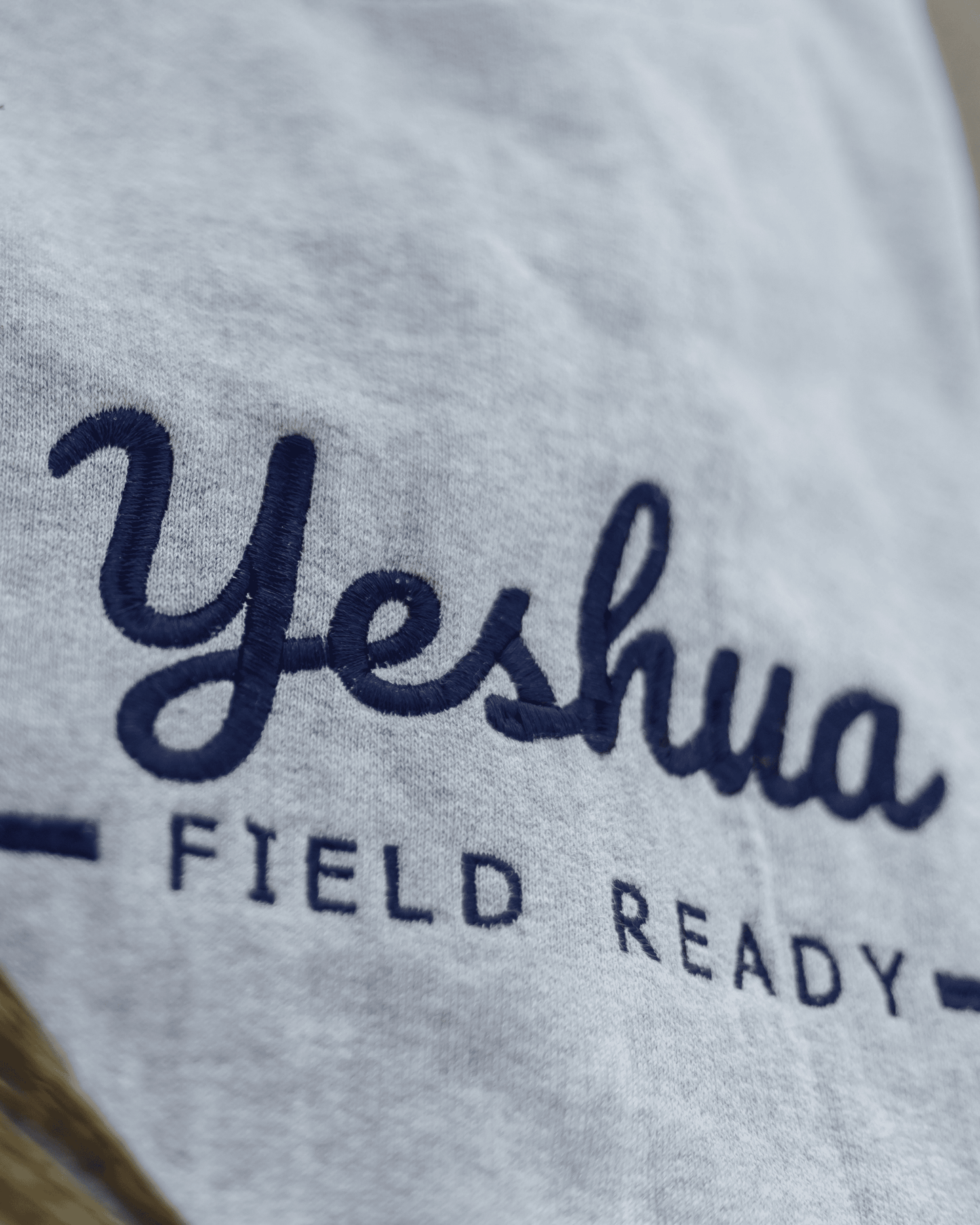 “Yeshua” Embroidered Premium Crew Neck – Grey