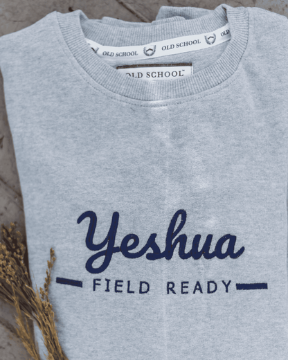 “Yeshua” Embroidered Premium Crew Neck – Grey