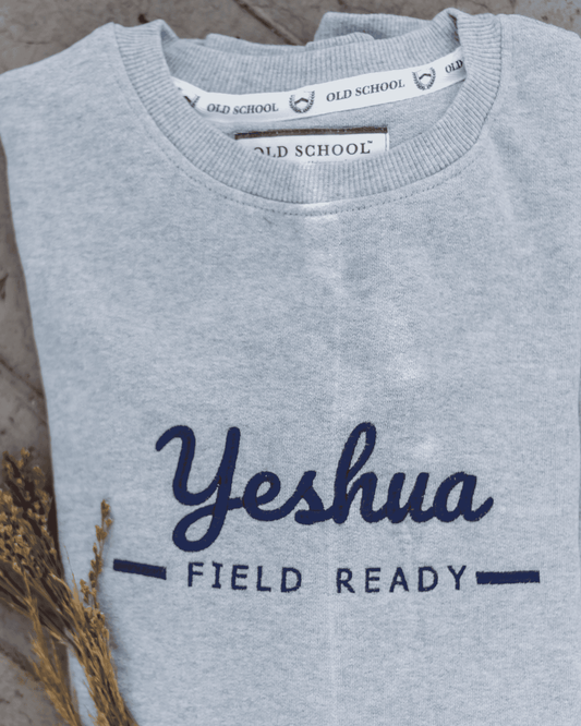 “Yeshua” Embroidered Premium Crew Neck – Grey